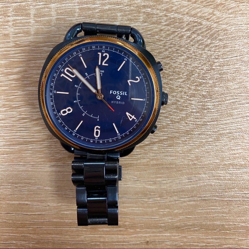 Fossil Smart Watch in Steele Navy Blue with Gold